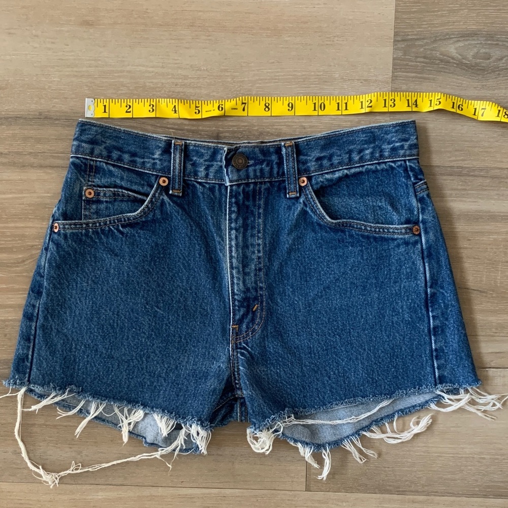 Levi's Dark Blue Orange Tab Jean Shorts
